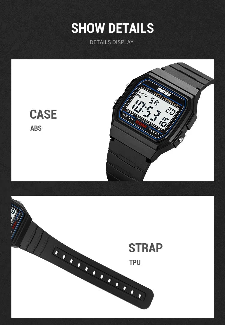 SKMEI 2042 Military Clock reloj hombre Digital Sport Watches  Mens Outdoors 5Bar Waterproof Chrono Date Week Men Wristwatches