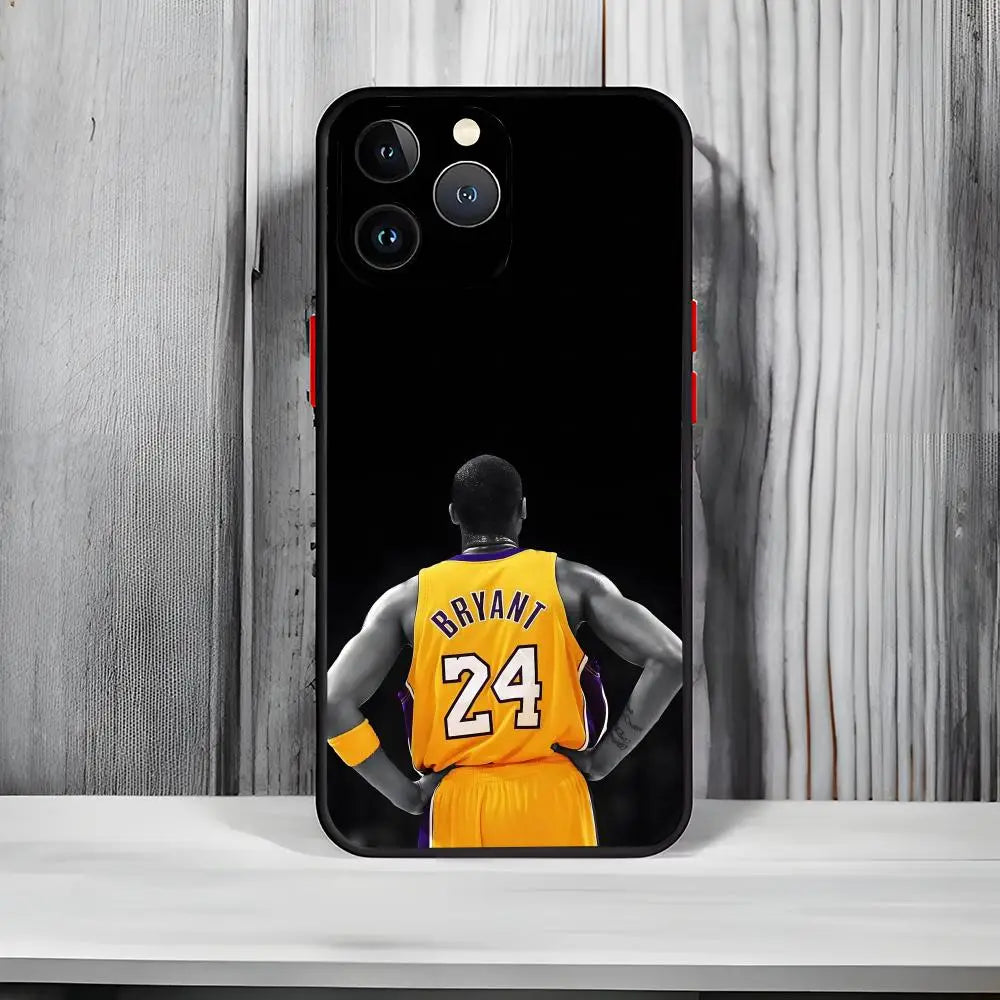 Basketball Fan K-Kobe Bryant Phone Case Black Matte Thin Anti-collision Phone Case For IPhone17 16 15 14 ProMax