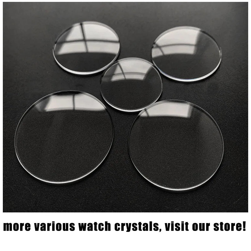 Double Dome 2.5mm Round Mineral Watch Crystal 30mm to 38.5mm Quartz Mechanical Replacement Watch Glass Lens Watch Repair Tools