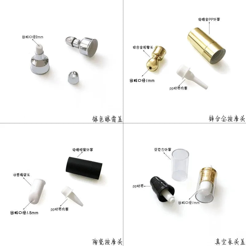 Wholesale New 10/15ml Cosmetic Soft Tubes Pearly Beige Lipstick Bottle Eye Cream Sample Tube Eye Massage Bottle Roll on Bottle