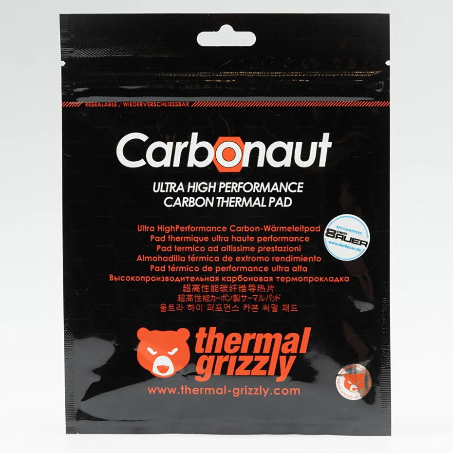 Thermal Grizzly Carbonaut 62.5W/mk Thermal Pad Reusable High Thermal Conductivity CPU/GPU Motherboard Heat Silicone Pad