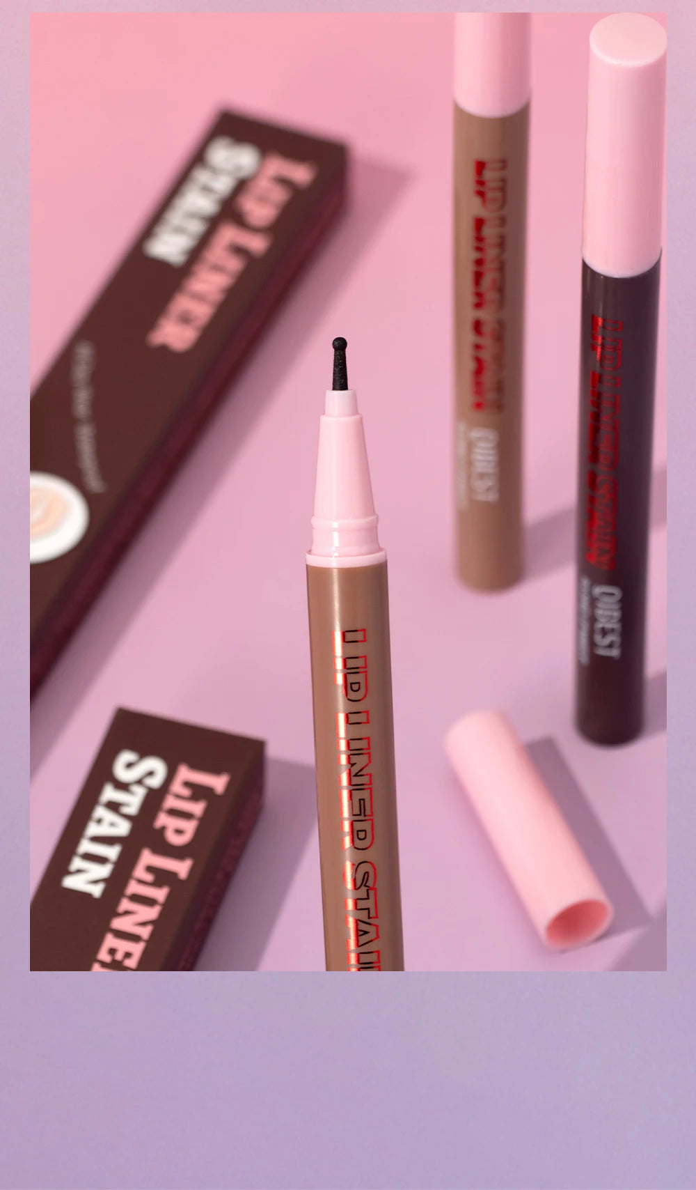Matte Liquid Lip Liner Pen Sponge Tip Dyeing Lip Gloss Waterproof Long Lasting Lipstick Pencil Sexy Lips Contour Makeup Cosmetic