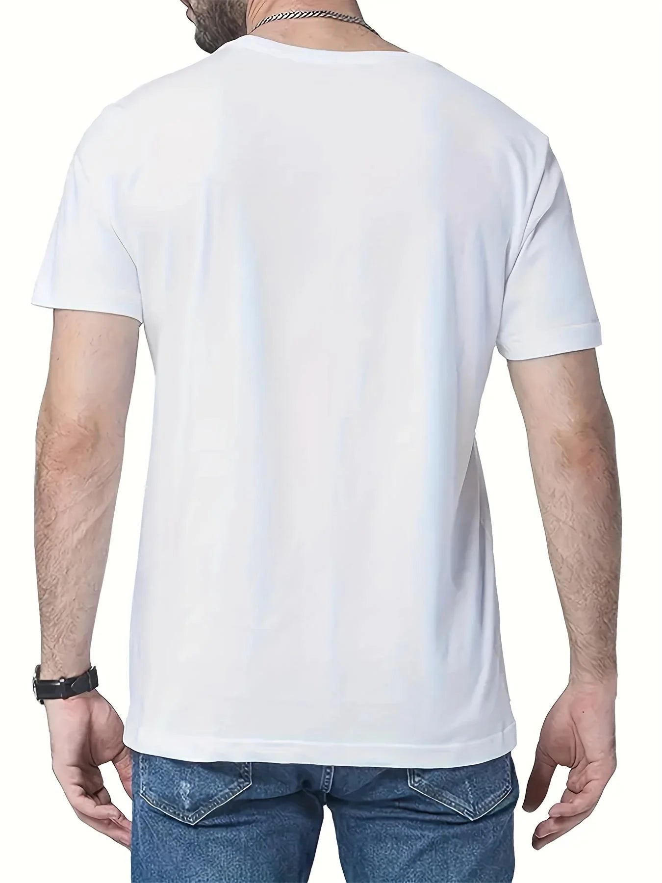 Summer men's 100% pure cotton casual loose fit plus size PARIS letter pattern printed round neck short sleeved T-shirt top