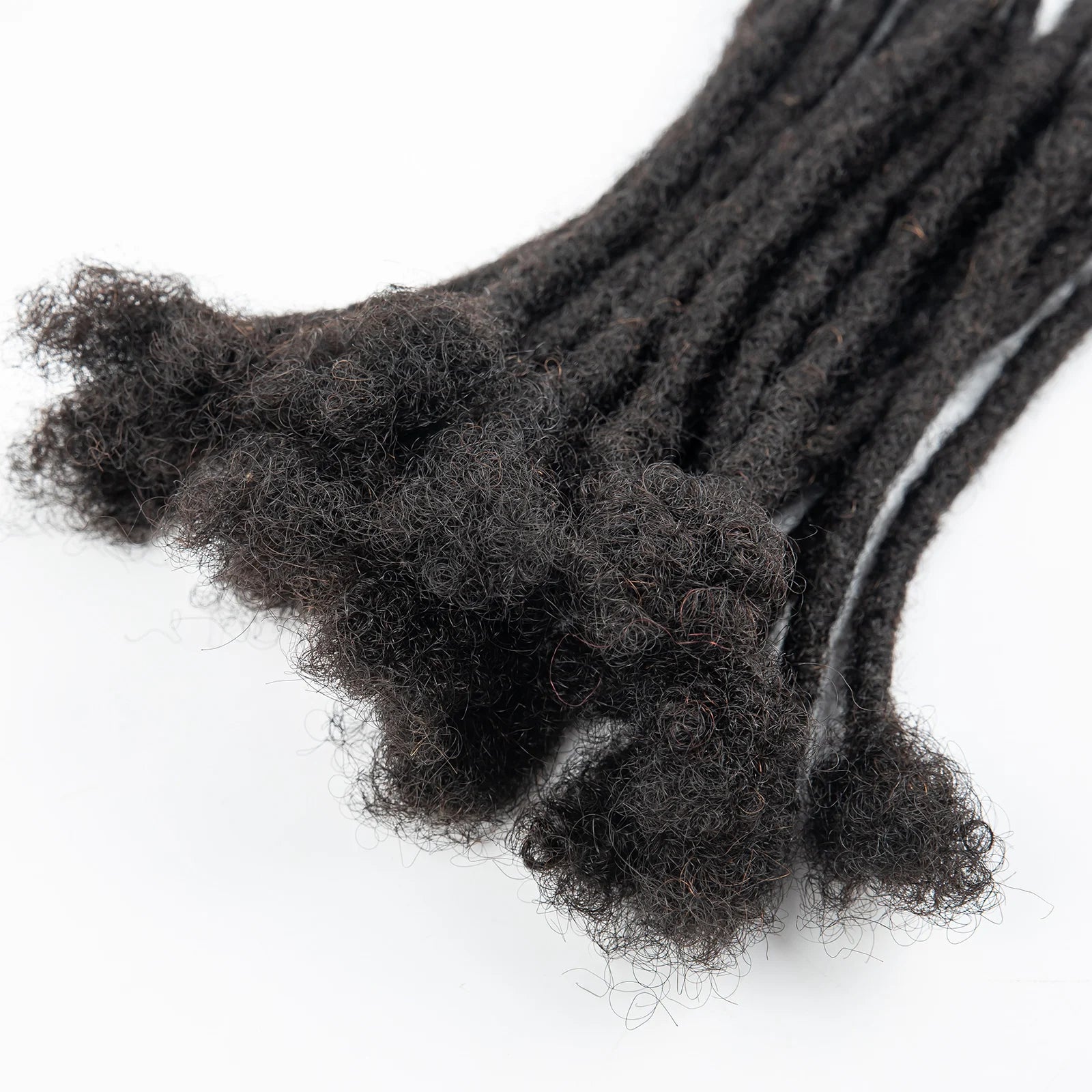 Human Hair Dreadlock Extension 0.6cm Width 4-20inch Real Human Hair Bulk Permanent Loc Extensions Wholesale for Men/Women