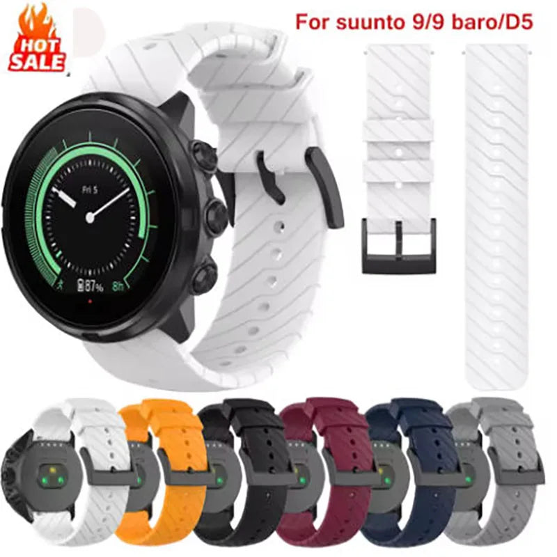 24mm Soft Silicone Watchband for SUUNTO9/9 Baro Strap Replacement  Wristband for SUUNTO D5 Sports Bracelet  New SmartWatch Band