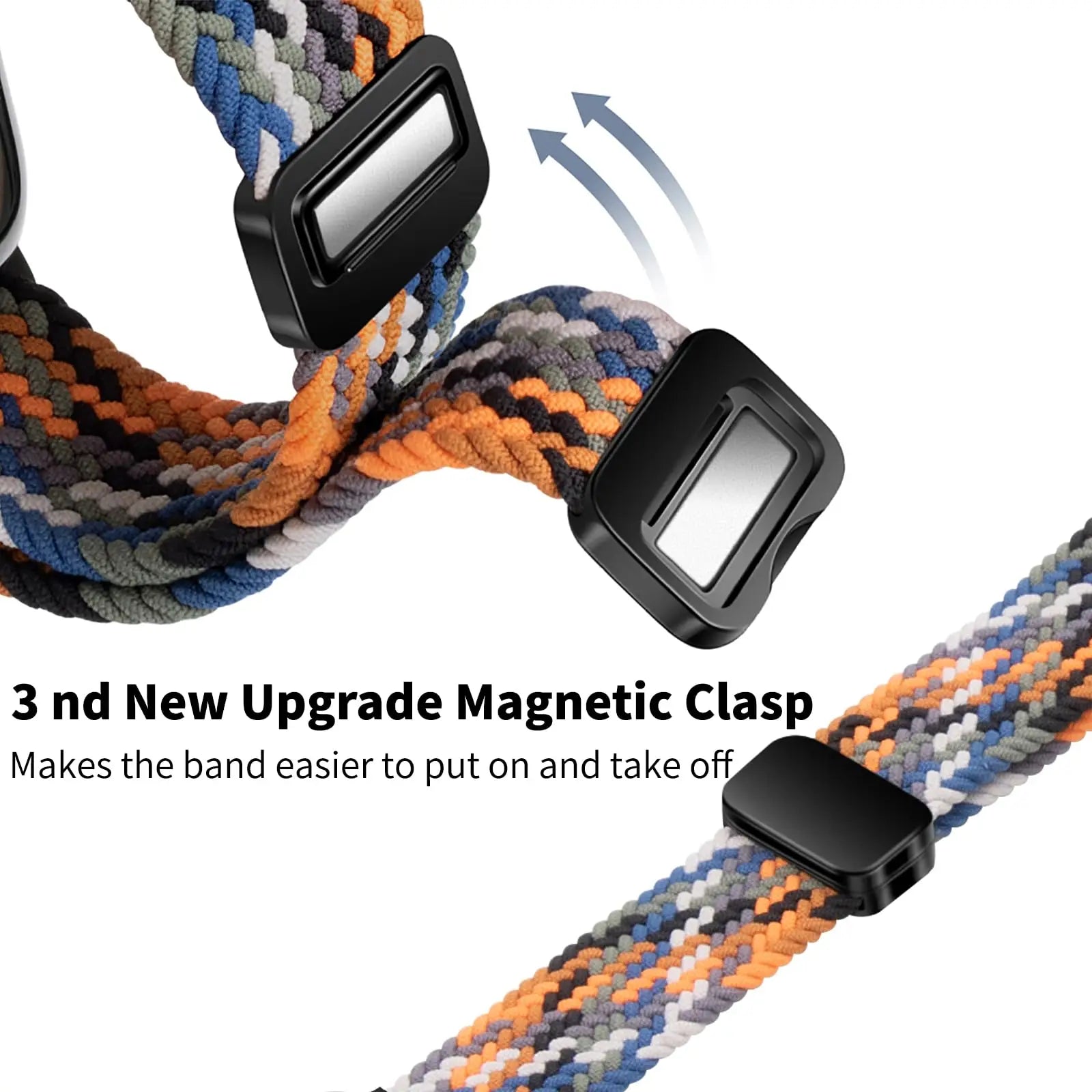 Braided Band For Apple Watch Strap 44mm 40mm 45mm 46mm 49mm 41mm 38 Magnetic Nylon Bracelet iWatch series se 7 6 8 9 10 Ultra 2