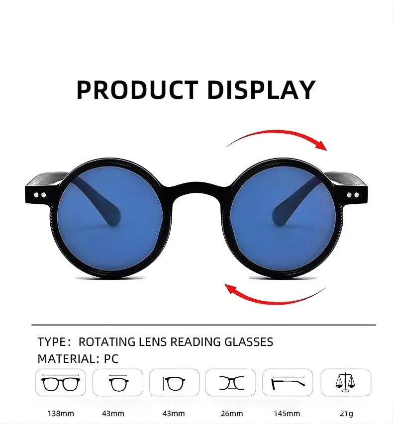2025 New Retro Adjustable Zoom Round Frame Sunglasses Polarized Sunscreen Outdoor Men's Premium Sunglasses Women