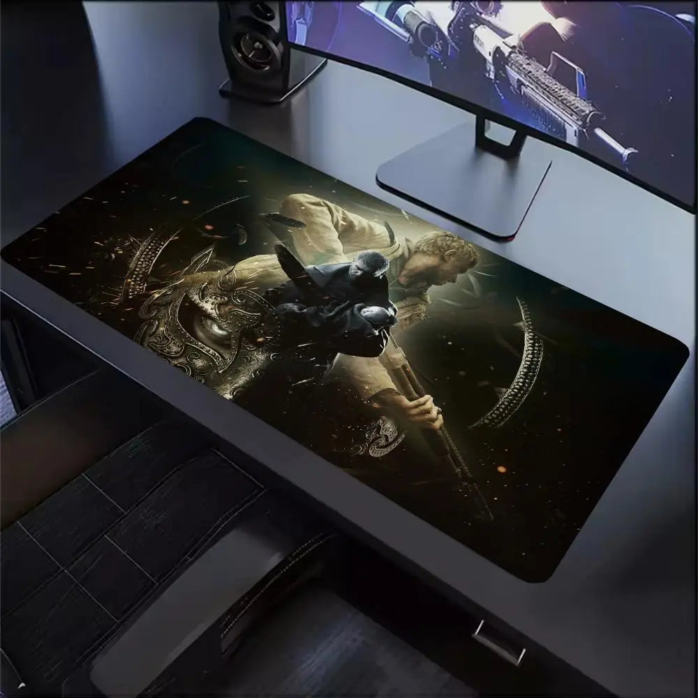 Xxl Mouse Pad Gamer R-Resident Evil 4 Pc Cabinet Game Keyboard Desk Mat Computer Gaming Accessories Leon S. Kennedy Big Mousepad