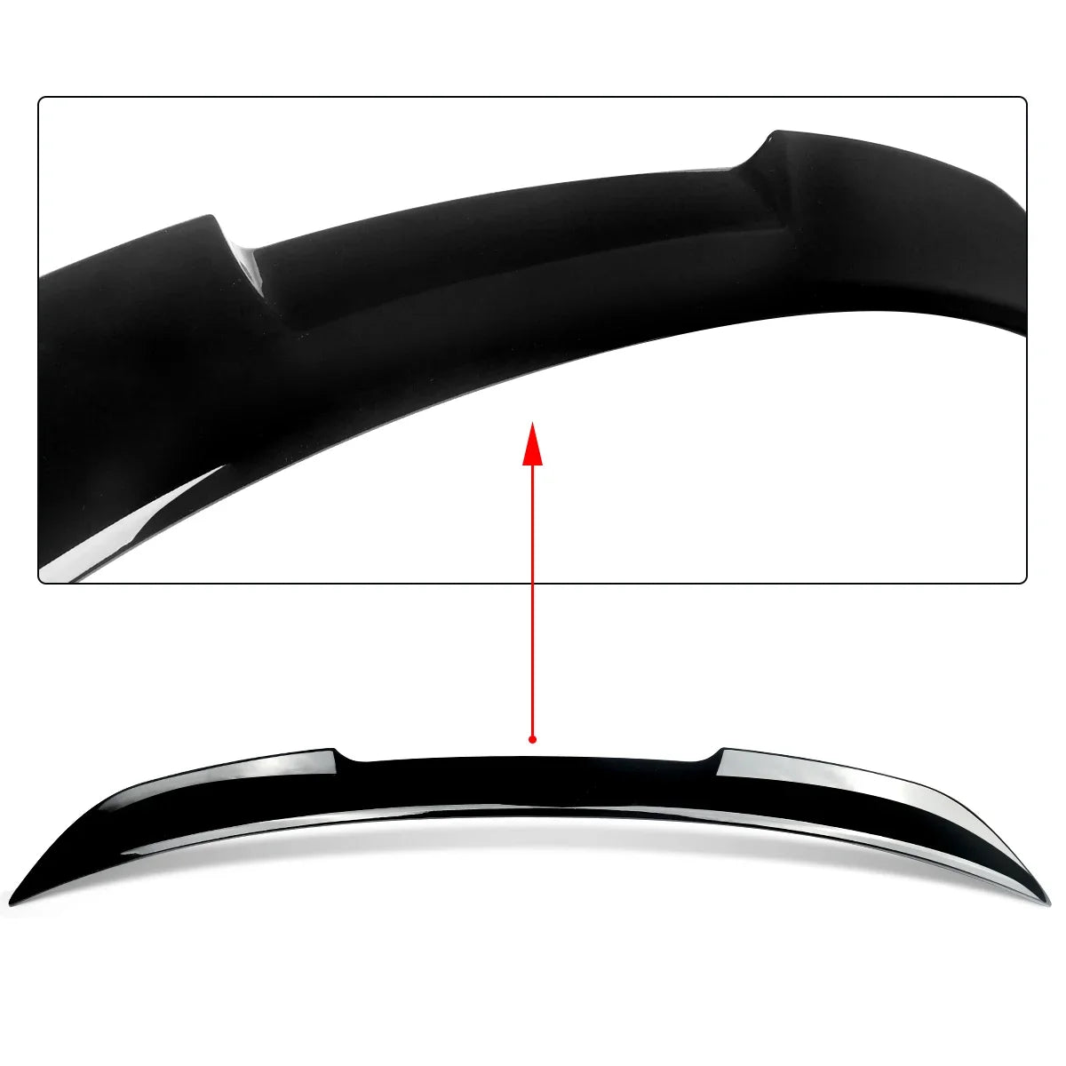 For 04-10 BMW 5 Series E60 Sedan M4 Style Glossy Black Rear Trunk Spoiler Wing