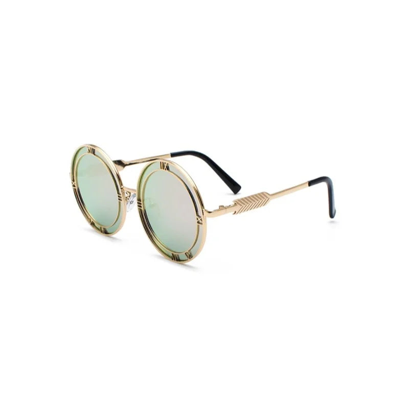 Designer Round Sunglasses For Women And Men Stylish Luxury Brand Unisex Glasses Punk Fashion Trend Eyewear UV400
