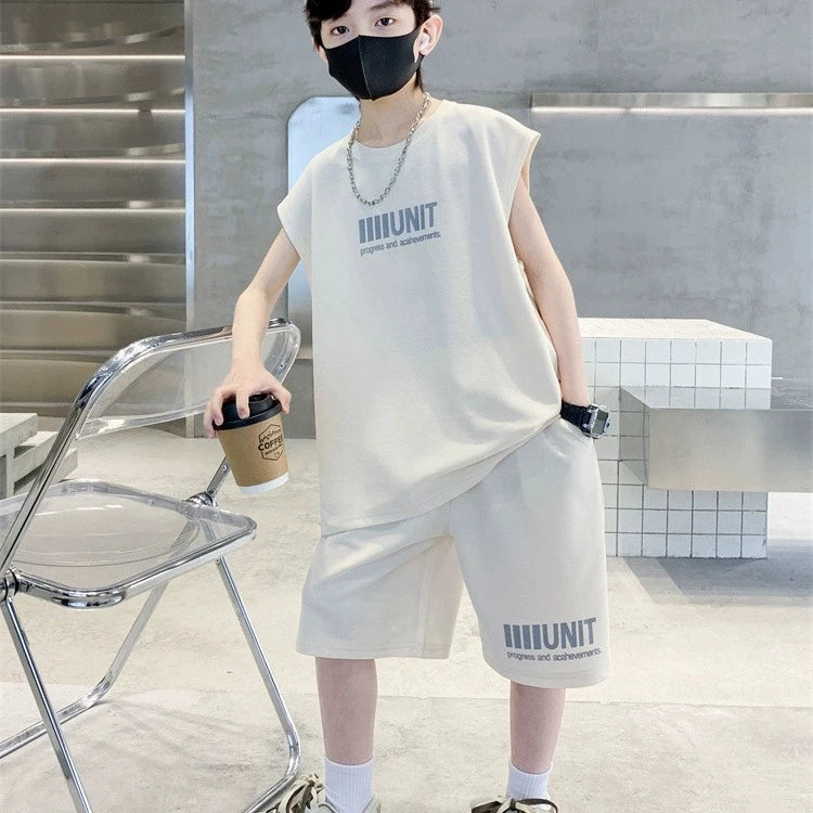5 6 8 10 12 14 Years Teenagers Summer Boys Clothing Sets New Fashion Top And Shorts Boys Tracksuit Birthday Gifts Kids Clothes