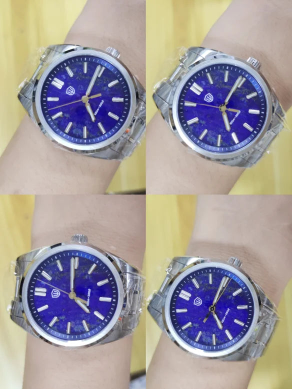 Watchdives New WD0003B ‌Aventurine Dial Watch VH31 Sweep Movement Sapphire Crystal Luminous 100m Waterproof 36mm Vintage Watche