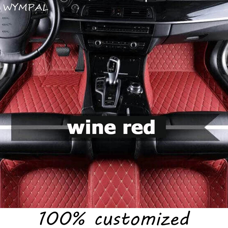 Car Mats Floor For Hyundai Kona Electric OS 2018 2019 2020 2021 2022 Anti Dirt Protective Carpets Leather Mats Car Accessoriess