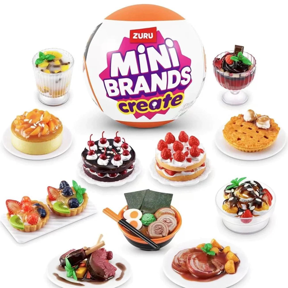 Zuru Food Series Mini Brands Fill The Fridge Series Brands Master Chef Tiny Create Krispy Kreme Retro Grocery Food The Fridge