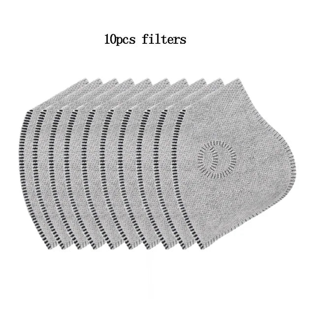 Cycling Face Mask with Filter Big Size Dust Mask Sport Washable Reusable Summer Face Mask for Men Bandana Actived Carbon Filters