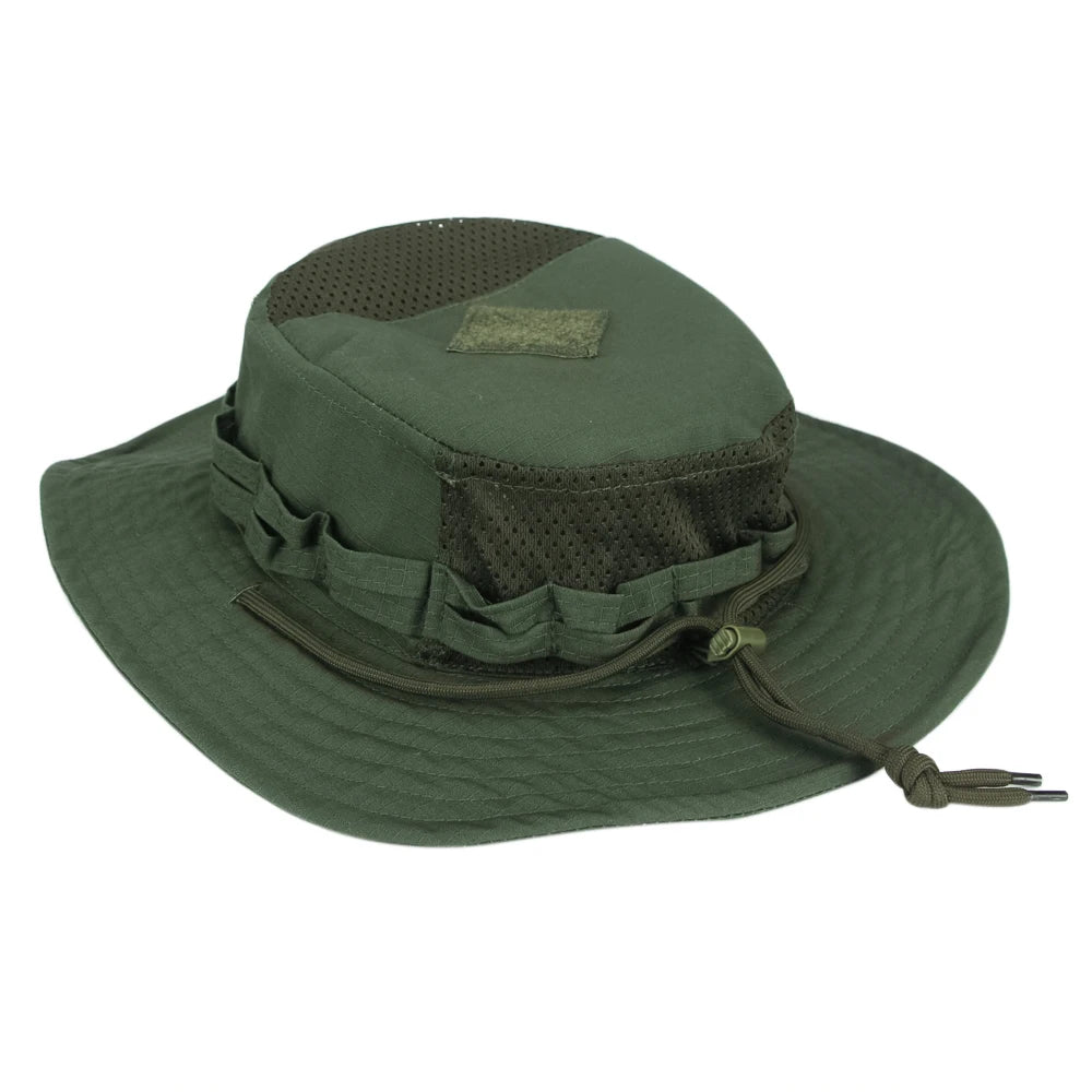 1pc/5pcs Camo Boonie Hat Sunscreen Breathable Bucket Hat Men's Outdoor Hiking Hunting Fishing Windproof Fisherman's Hat