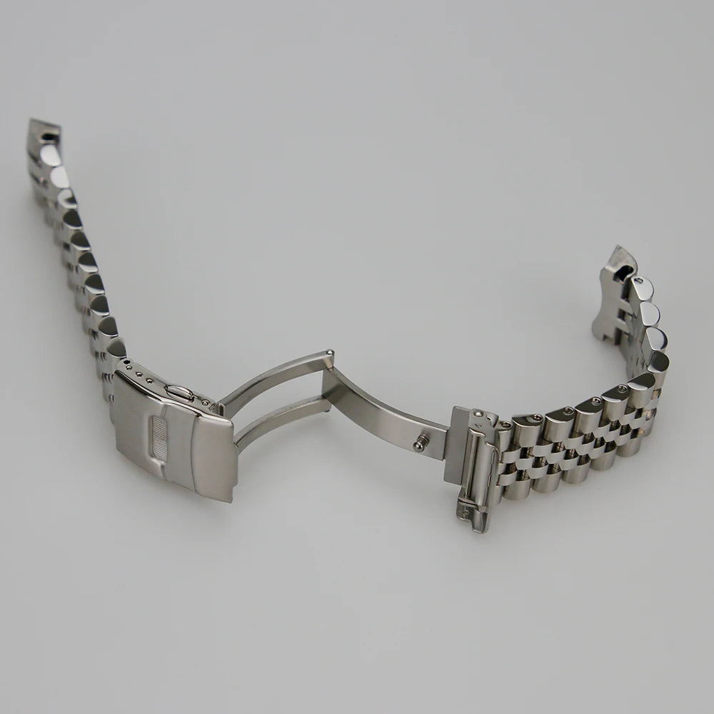 316L Stainless Steel  Coved Head  22mm Solid 5 Link SKX007 Watch Bracelet Band