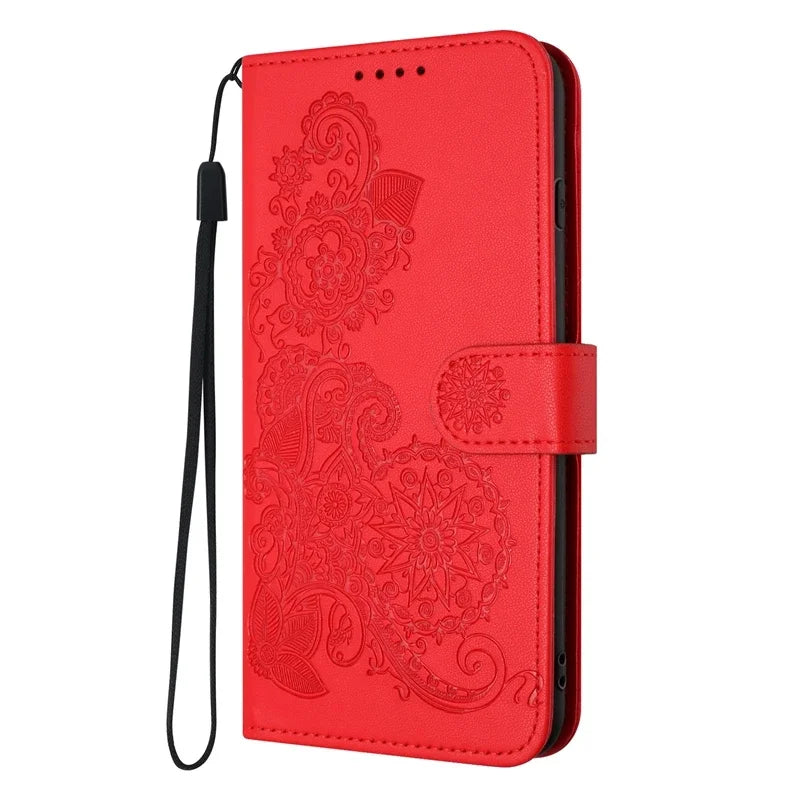 For Xiaomi Redmi 13 Case Paisley Leather Flip Stand Case on For Ximi Redmi13 Wallet Cover For Xiaomi Redmi 13C Phone Cover Coque