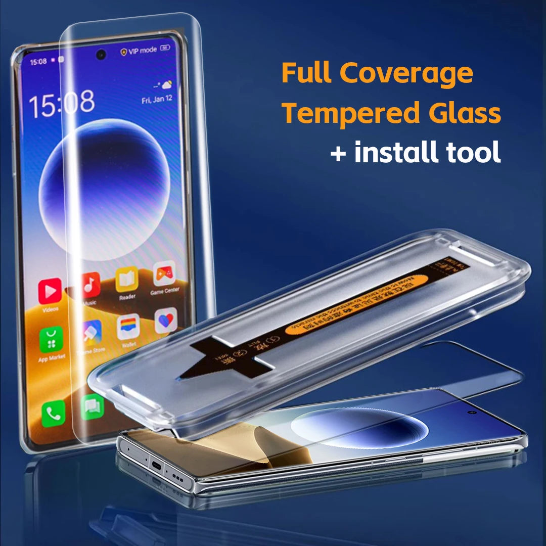 2Pcs Screen Protector For OPPO Find X7 Ultra X5 X3 Pro X6 Pro Tempered Glass With Automatic Aids installer Cover