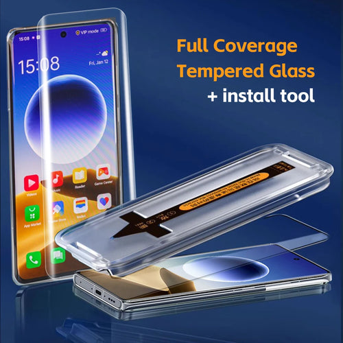 2Pcs Screen Protector For OPPO Find X7 Ultra X5 X3 Pro X6 Pro Tempered Glass With Automatic Aids installer Cover
