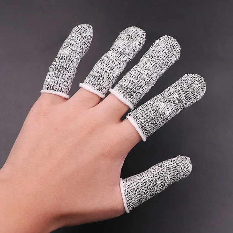 10Pcs Finger Cots Thumb Protector Anti-Cut Fingertips Finger Sleeve Flexible Resistant Protection Finger Cots DIY Work