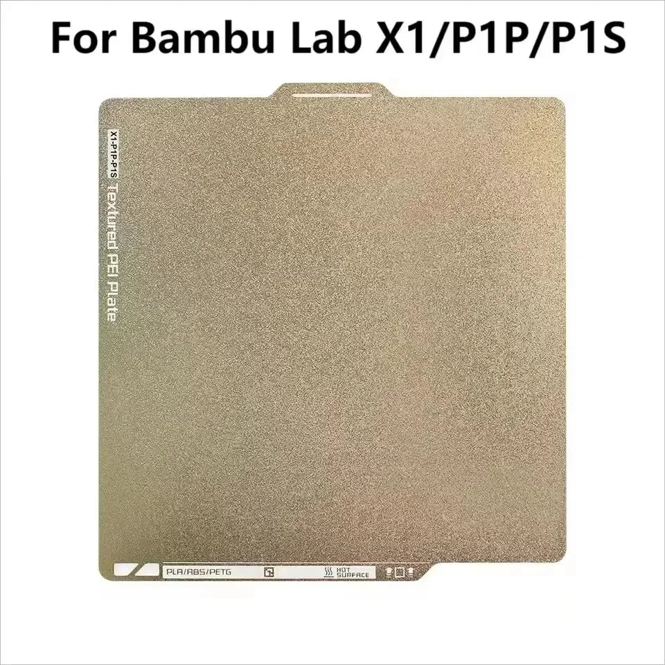 257x257mm Build Plate For Bambu Lab X1/P1P/P1S Texture Double Sided PEI Spring Steel Sheet For Bamboo Lab 3D Printer Accessories