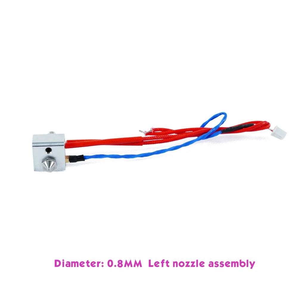 FLASHFORGE Nozzle Assembly with Heat Sink for Creator 3 Pro 0.4mm/0.6mm/0.8mm Hardened Hotend Assembly 3d Printer Parts