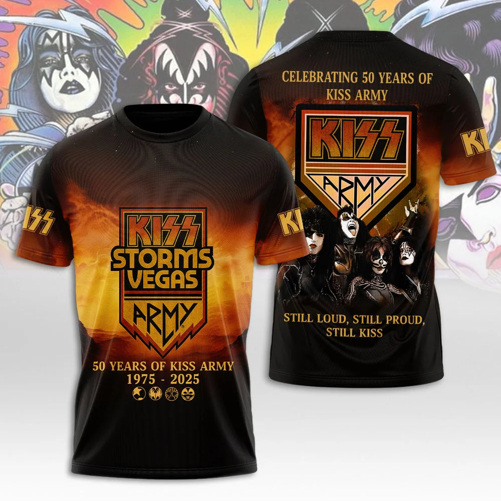 Rock Band Kiss T-shirts 3D Printing T Shirt Summer Men Women Funny Hip hop Short sleeve O-neck Tee Shirt Street Cosplay Clothing