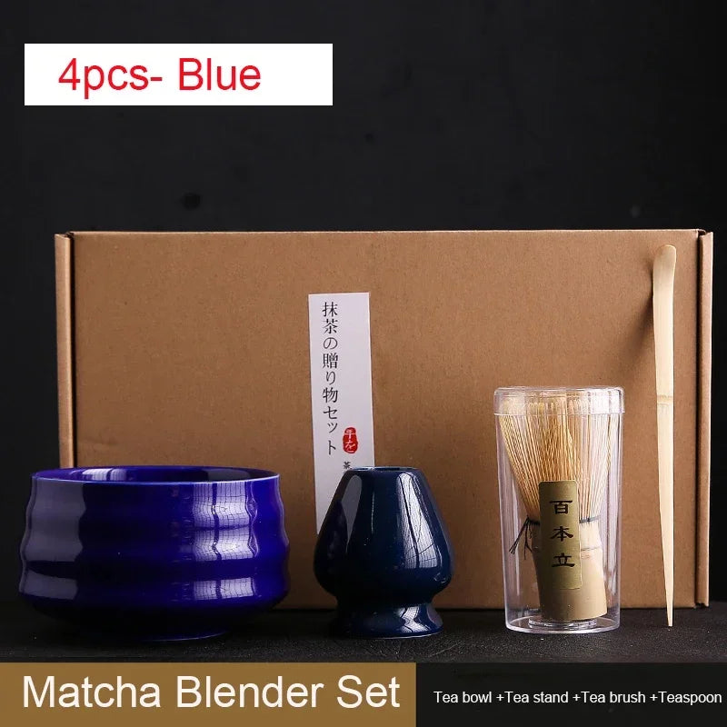 4pcs 6Pcs Handmade Home Easy Clean Matcha Tea Set Tool Stand Kit Bowl Whisk Scoop Gift Ceremony Traditional Japanese Accessories