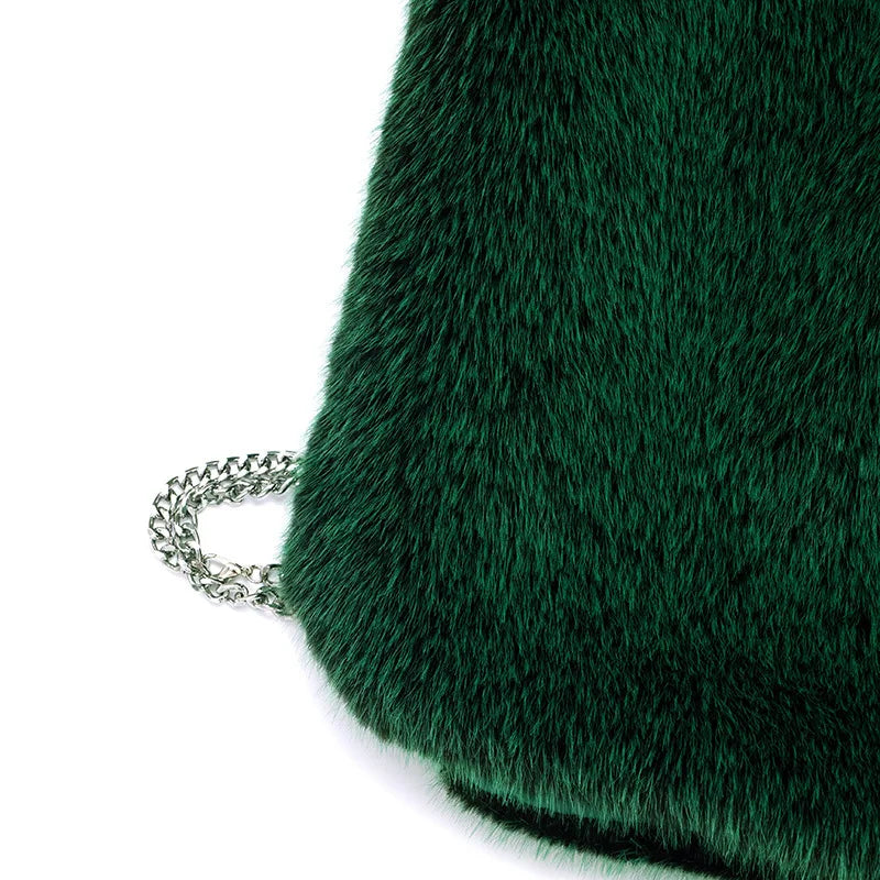 Turtleneck Furry Tank Tops Women Trend Sexy Side Split Chic Fall Trend Midnight Basic Street Furs Hipster Clubwear Vest Crop Top