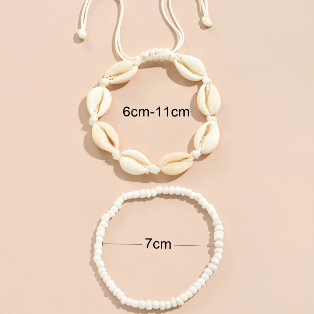 Best Sellers! Summer beach vacation handmade woven shell foot decoration
