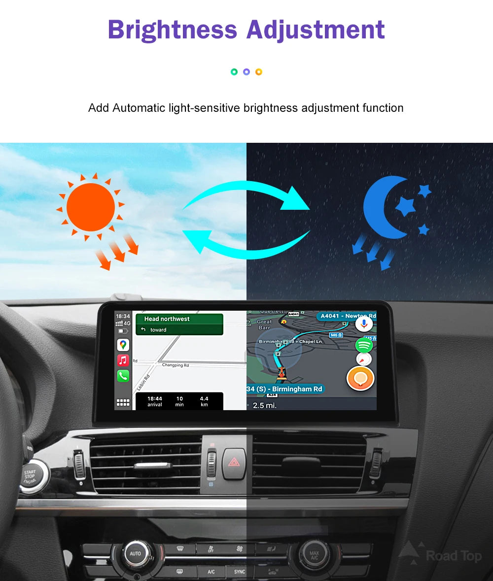 1920*720 Multimedia Touch Screen Wireless Carplay For BMW X3 F25 X4 F26 2014-2016 CIC NBT System Android Auto NBT System