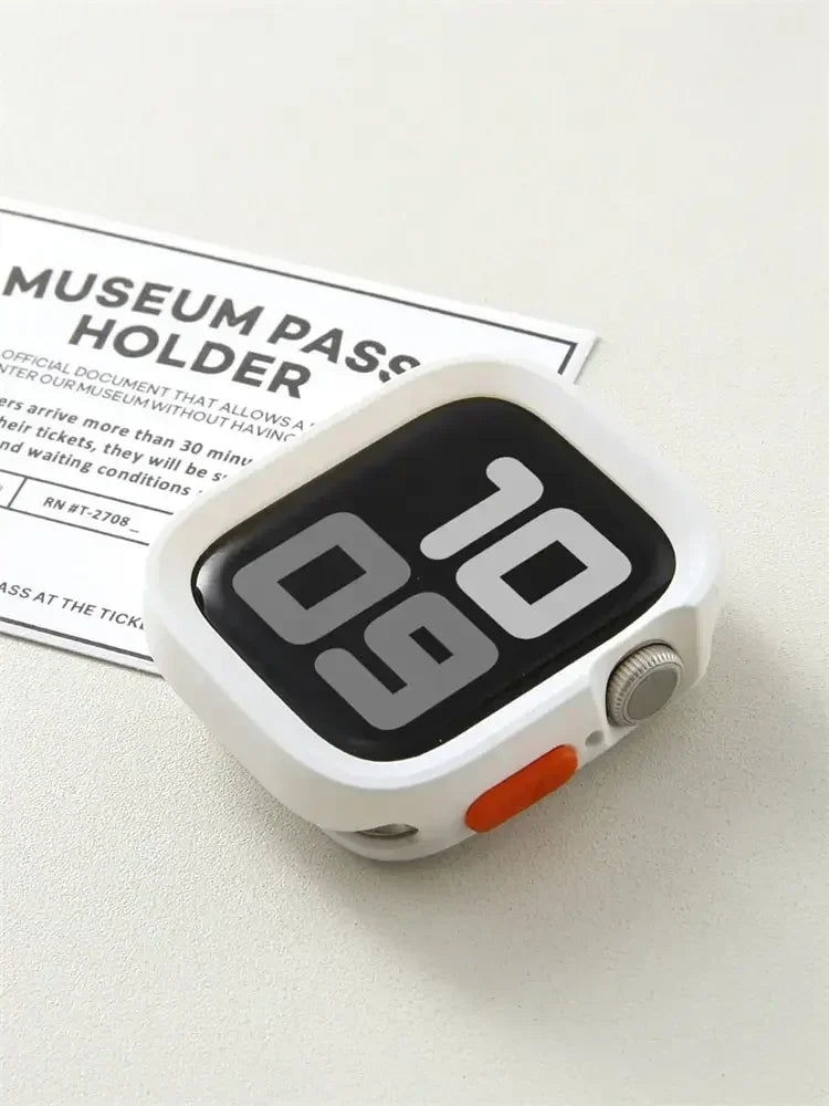 Bumper Soft Silicone Case For Apple Watch 9 8 7 6 SE 5 Sport Anti-drop Matte Cover For iwatch Ultra 49mm 41mm 40mm 44mm 45 mm