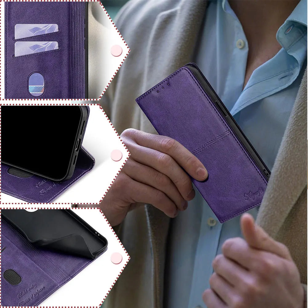 Luxury Magnetic Leather Flip Mobile Phone Case for Motorola Edge 50S 50 Pro 50 Fusion Edge 5G 2024 Protect Cover Coque
