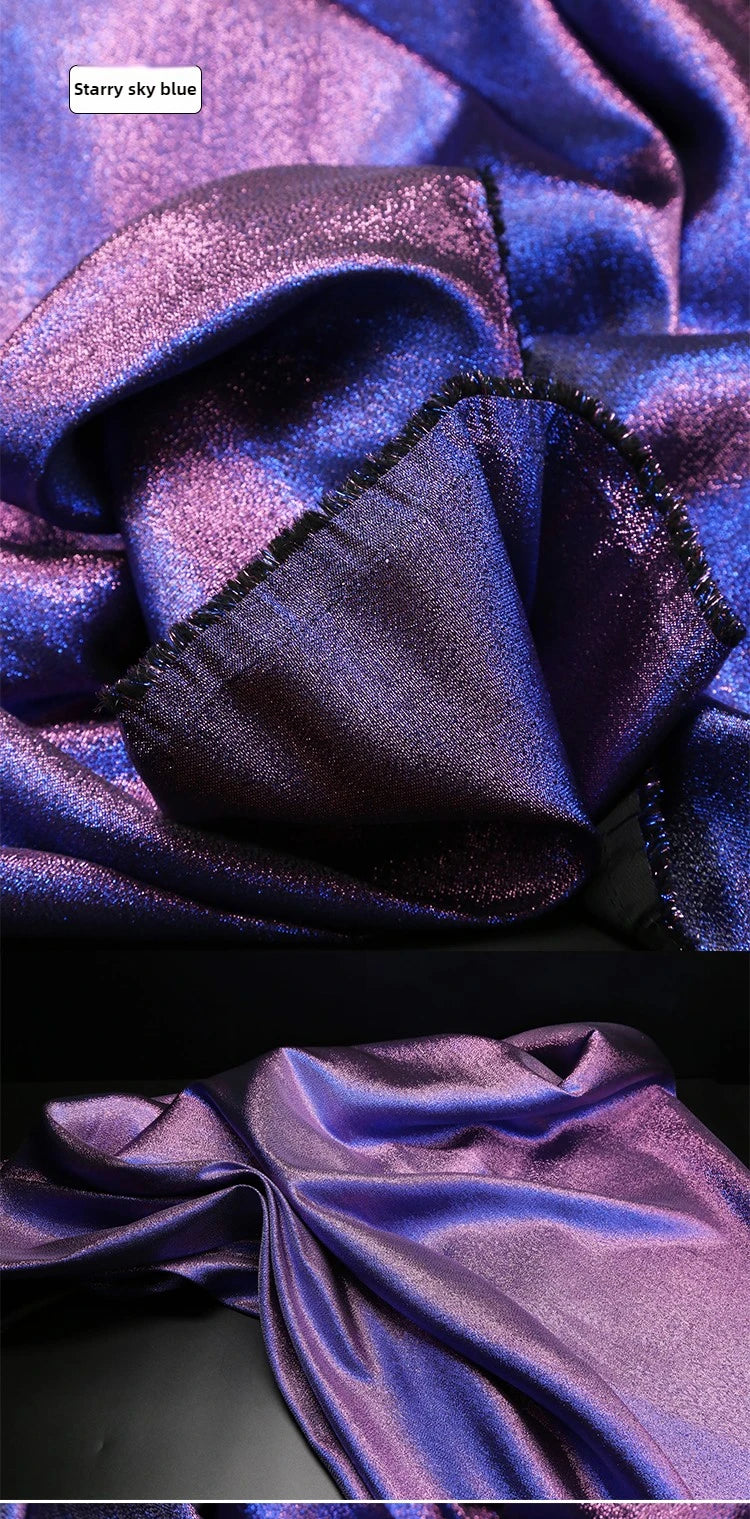 Mermaid Gradient Phantom Fabric Glitter By The Meter for Upholstery Skirts DIY Sewing Fashion Designer Cloth Breathable Textured