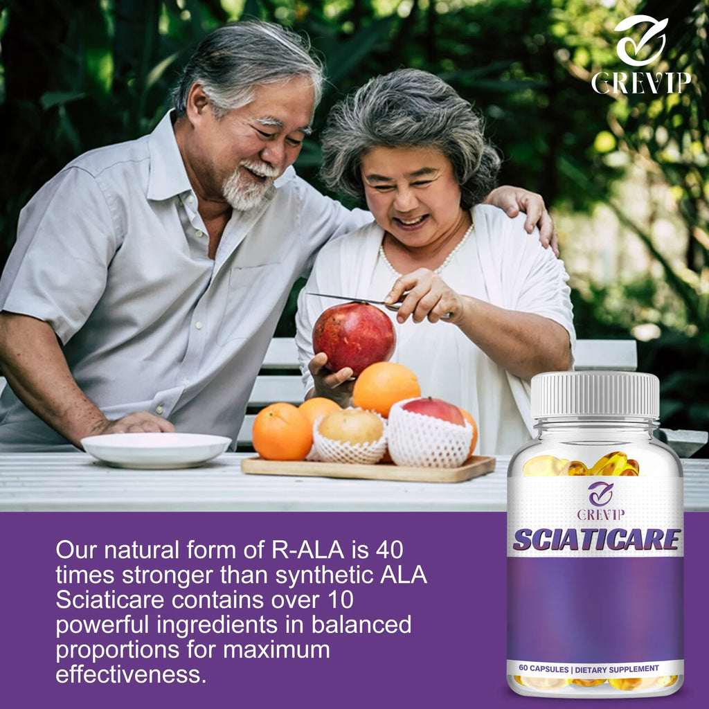 Sciatic Nerve Relief - Alpha Lipoic Acid - Promotes Sciatic Nerve Comfort & Relieves Nerve Pain - 60 Capsules