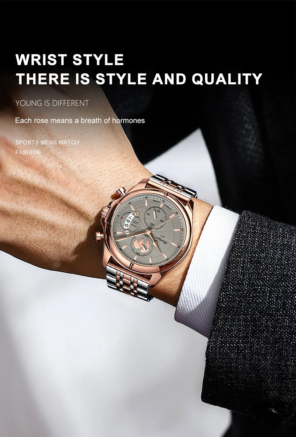 POEDAGAR Top Luxury Brand Casual Men Watch Chronograph Waterproof Date Full Steel Quartz Men's Watch Business Relogio Masculino