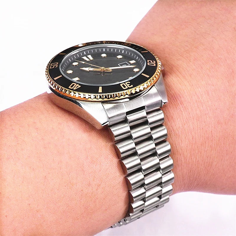 3 Styles 22mm Diving Steel Metal Strap For Duro Mdv107-1A MDV106-1A Watch Wristband Bracelet Watchband Replacement Parts