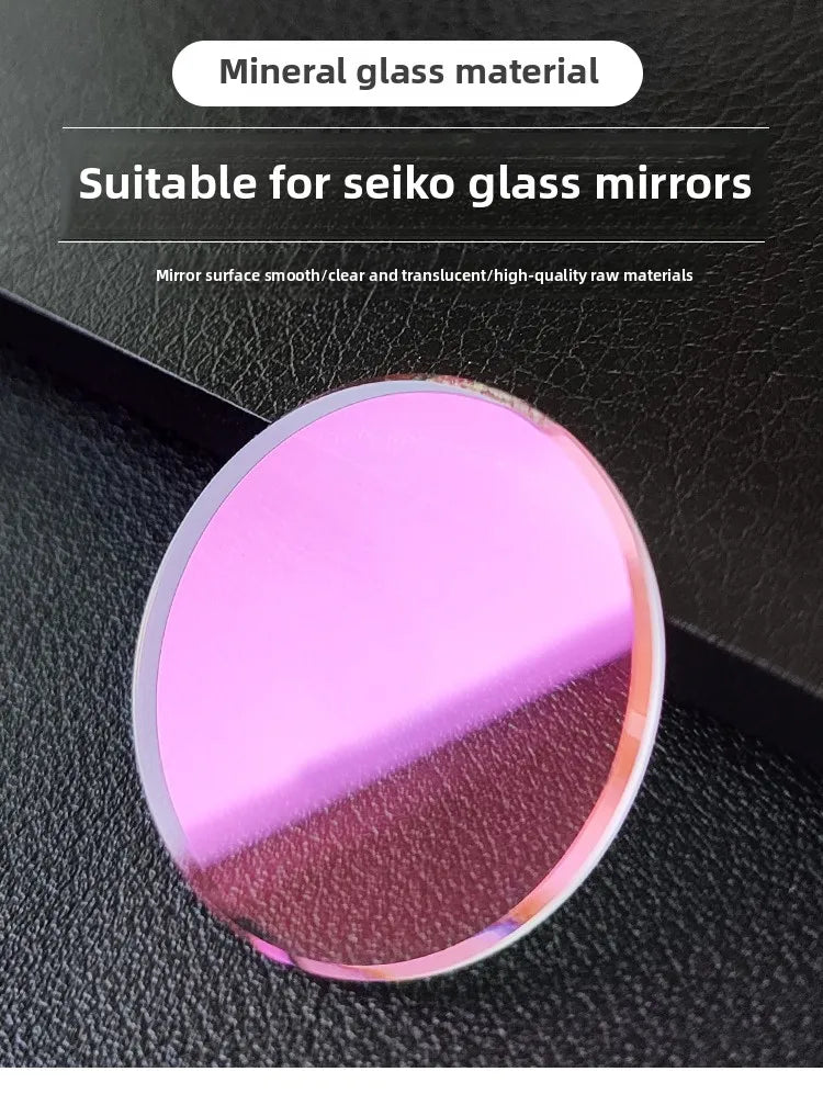 For Seiko No.5 SNX SNKH SCWA 31x1.8mm  Mineral Glass Flat With Big Chamfer Watch Mirror Transparent Coating Watch Crystal Parts