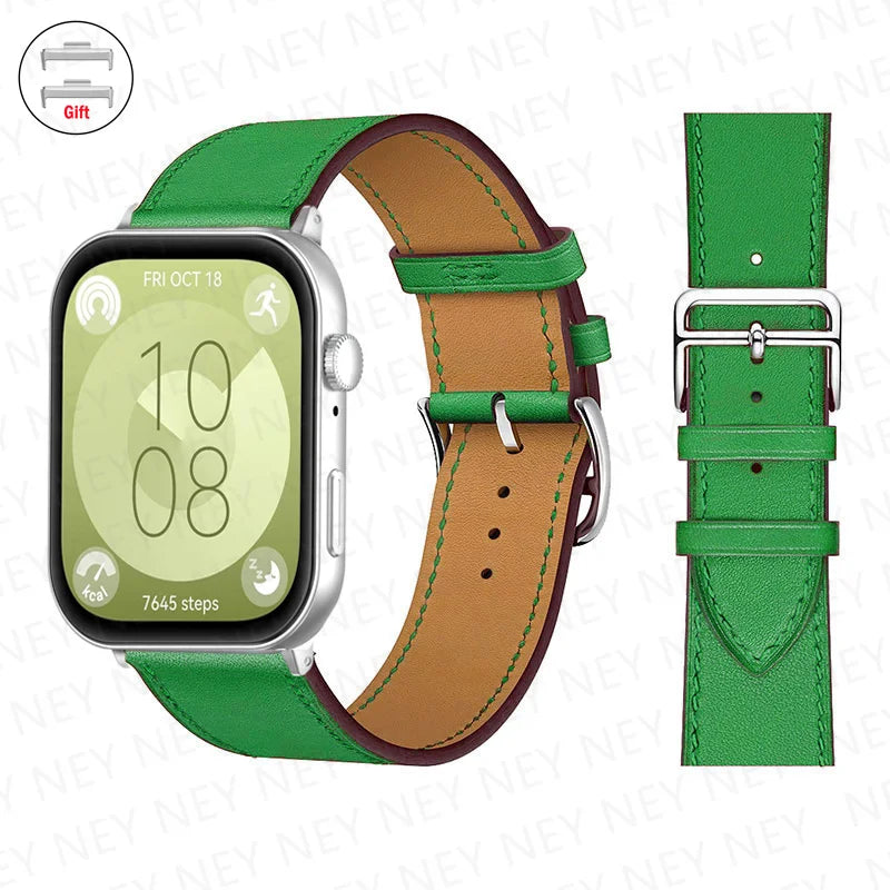 Leather Bracelet For Huawei Watch Fit 3 Strap Smart watch Replacement Sport Wristband retro Band Huawei Fit 2 fit3/2 Accessories