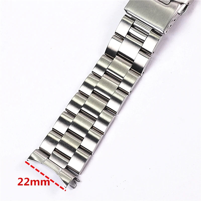 3 Styles 22mm Diving Steel Metal Strap For Duro Mdv107-1A MDV106-1A Watch Wristband Bracelet Watchband Replacement Parts