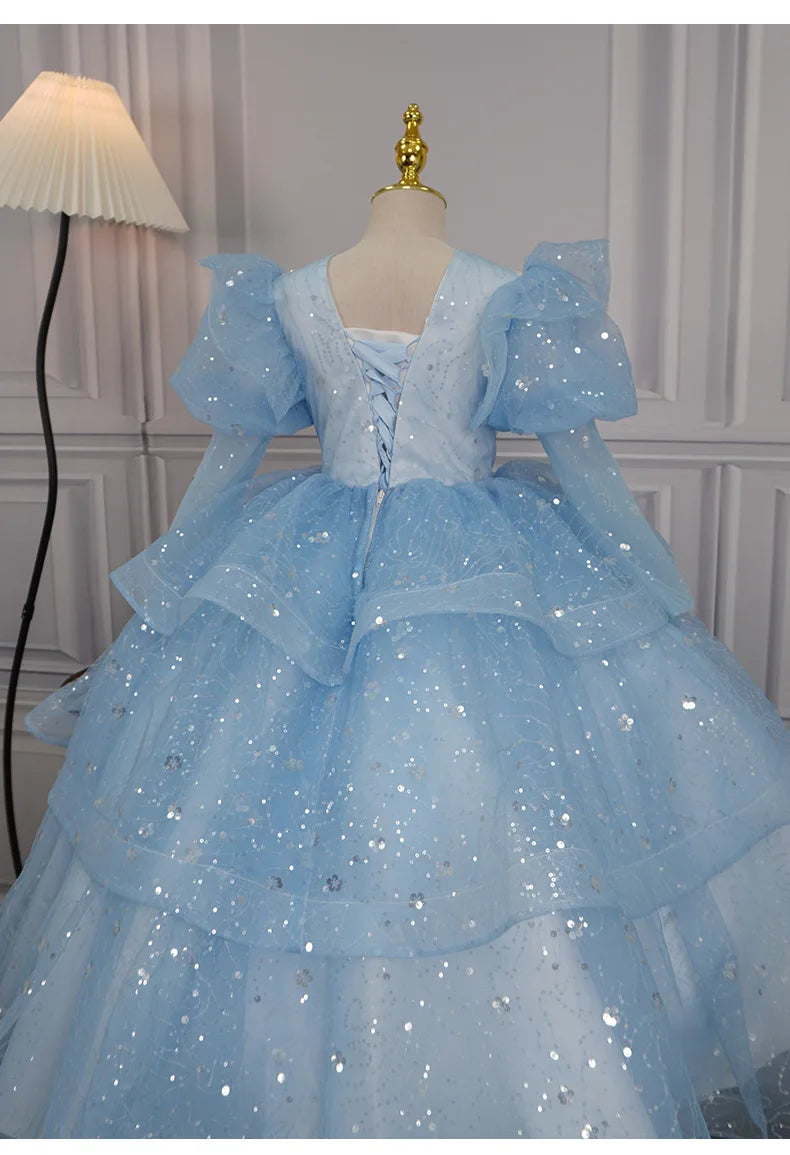 Children's Formal Dress Princess Dress High-end Birthday Girl Evening Dress Flower Girl Wedding Little Girl Piano Performance Dr