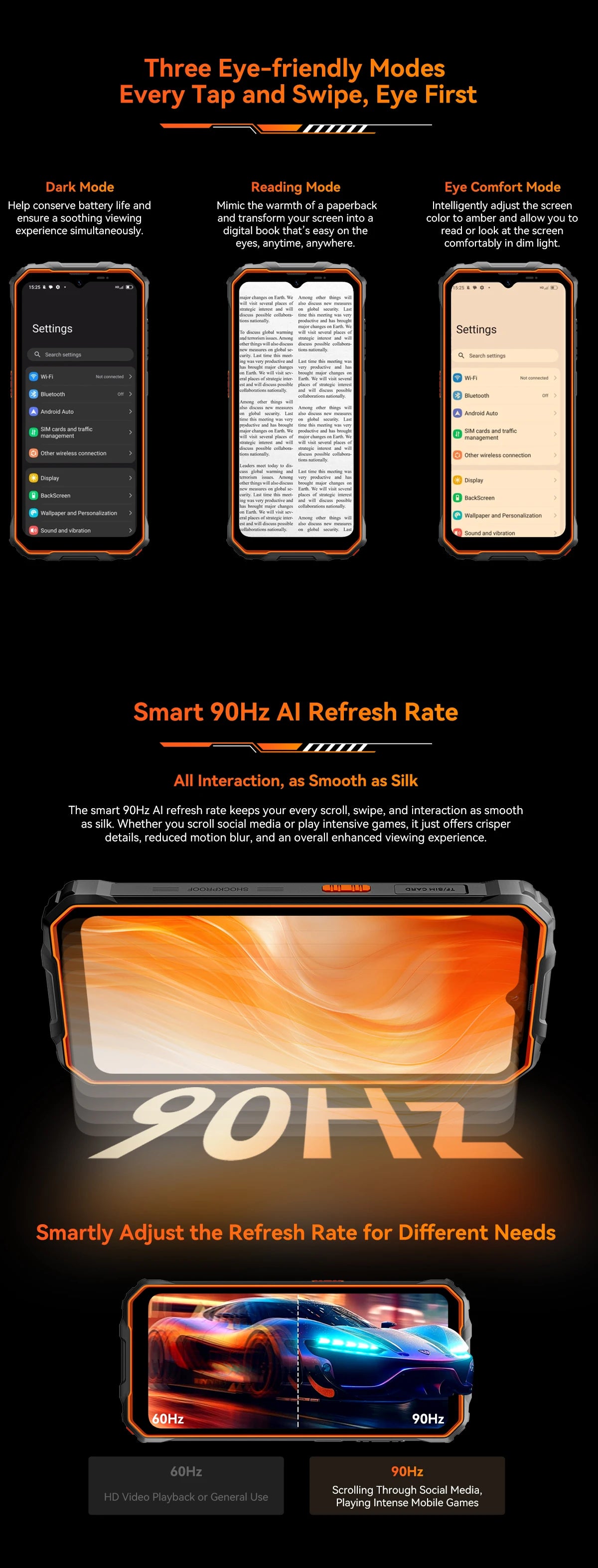Blackview MARINE 2 Rugged Smartphone 6.56-inch HD+ IPS 90Hz Display 11000mAh 8GB 128GB Android 15 NFC 16MP Camera Cellphone