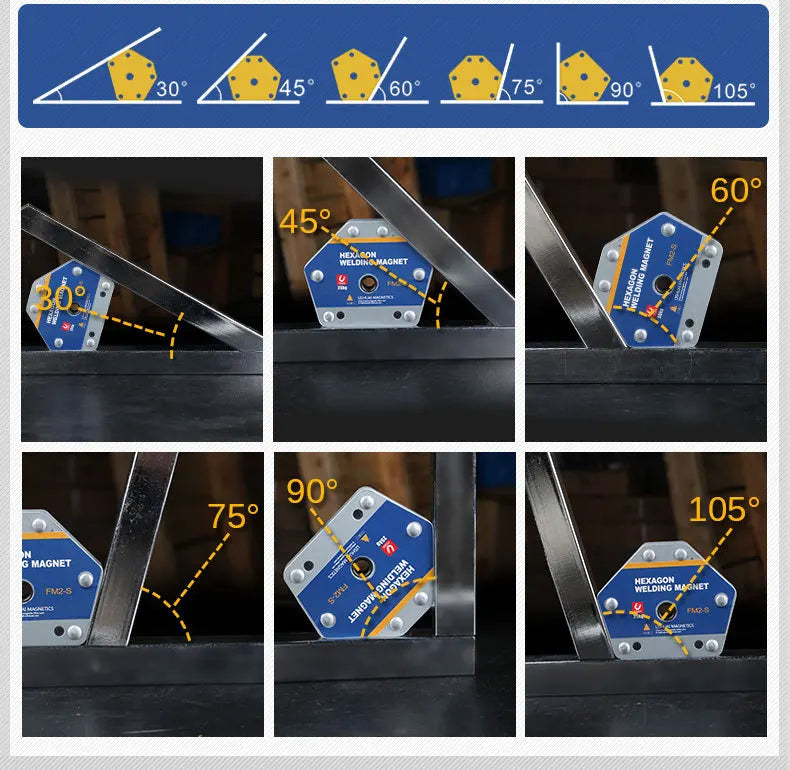 Magnetic Welding Holders 45° 90° 135° Multi-angle Solder Arrow Magnet Weld Positioner Locator Holding Auxiliary Locator Tools