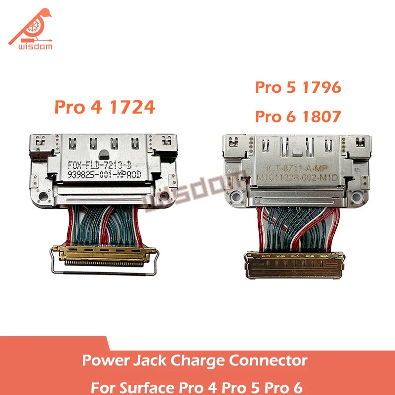 Laptop Dock Port Charging DC Jack Charge Connector For Surface Pro 4 1724 Pro 5 1796 Pro 6 1807 DC Jack Charge Port Replacement