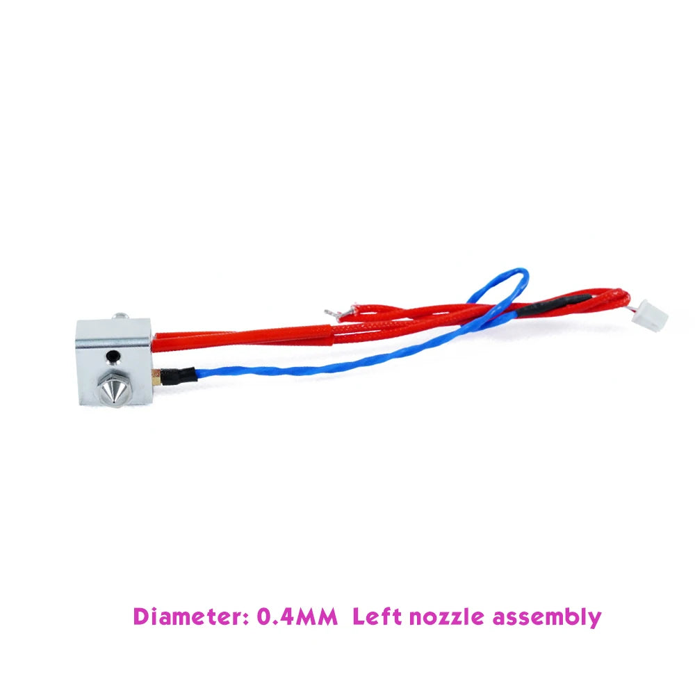FLASHFORGE Nozzle Assembly with Heat Sink for Creator 3 Pro 0.4mm/0.6mm/0.8mm Hardened Hotend Assembly 3d Printer Parts