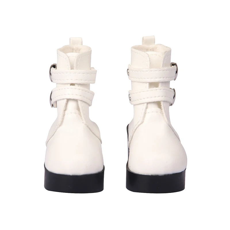 Toy Accessories 7cm Doll Shoes toys Fashion Double Breasted Leather Boots Rubber Girl Doll Shoes Accessory for Kids