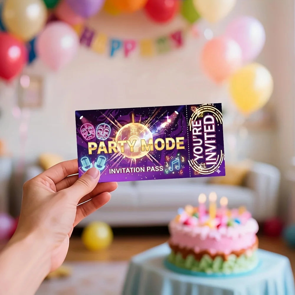 Purple Party Invitation Invitation, Birthday Party Decoration, KPOP Theme Party Invitation