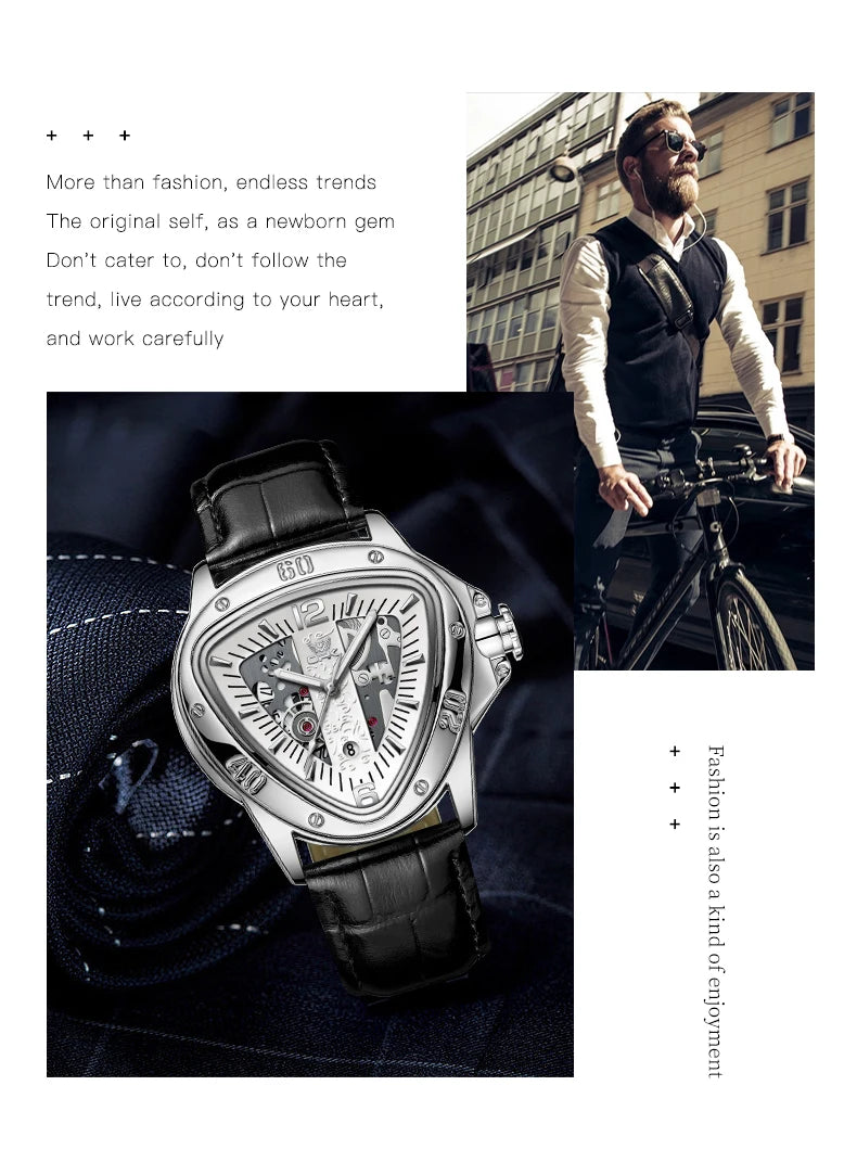OPK 8168 Fashion Original Quartz Watch For Men Luxury Waterproof Luminous Leather Hand Clock Top Brand Business Man Watches 2024