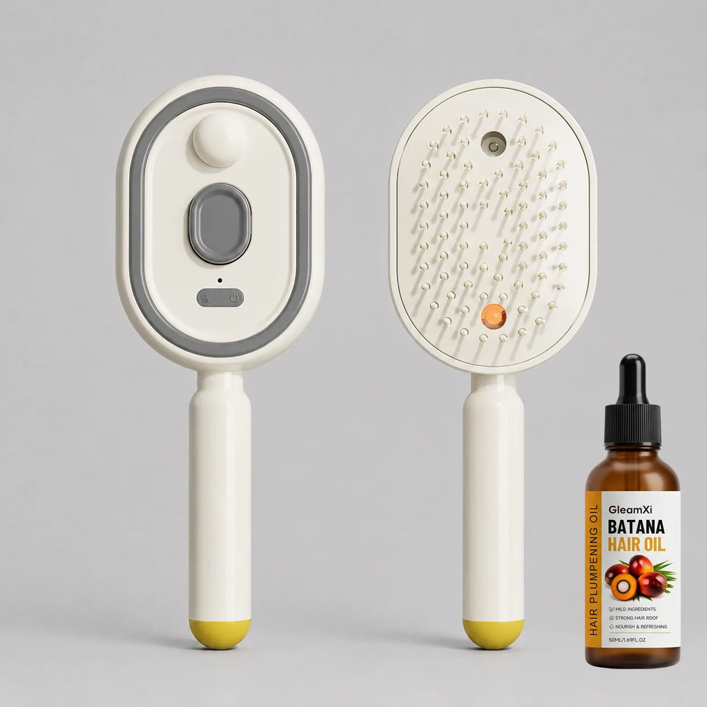 Electric Spray & Massage Hair Brush, Electric Steaming Massage Hair Care Brush, for Hair for Reduce Frizz, Nourishes Hairs